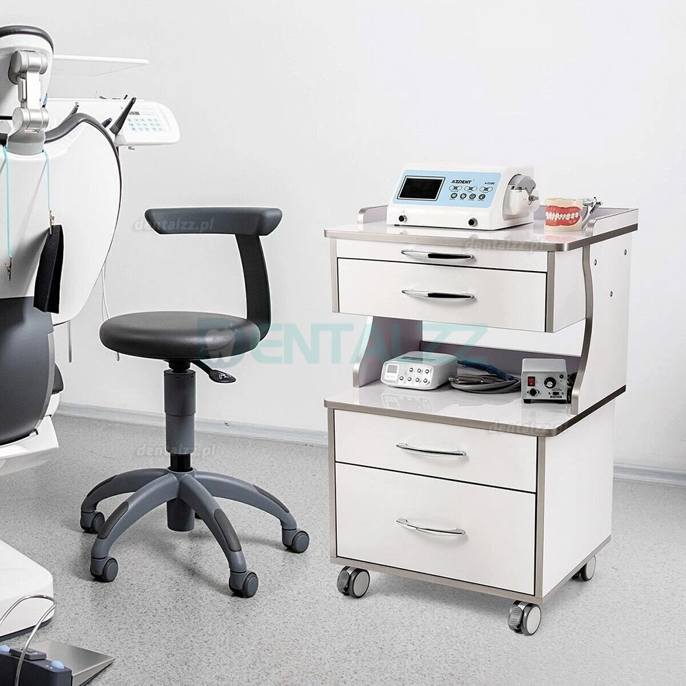 Dentech G15 W&oacute;zek Stomatologiczny na Narzędzia z 3 Szufladami Mobilny